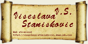 Višeslava Stanišković vizit kartica